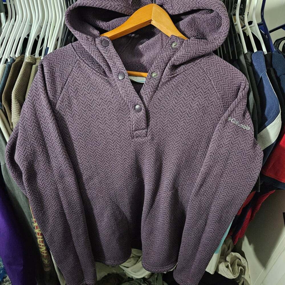 Columbia Darling Days II Pullover Hoodie Size L Purple Snap